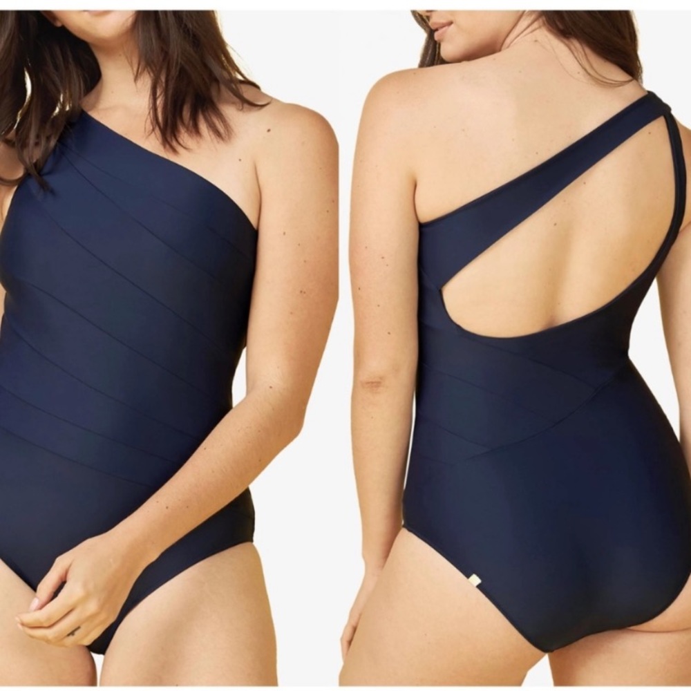 Summersalt The Sidestroke One Piece Swimsuit in Navy Blue